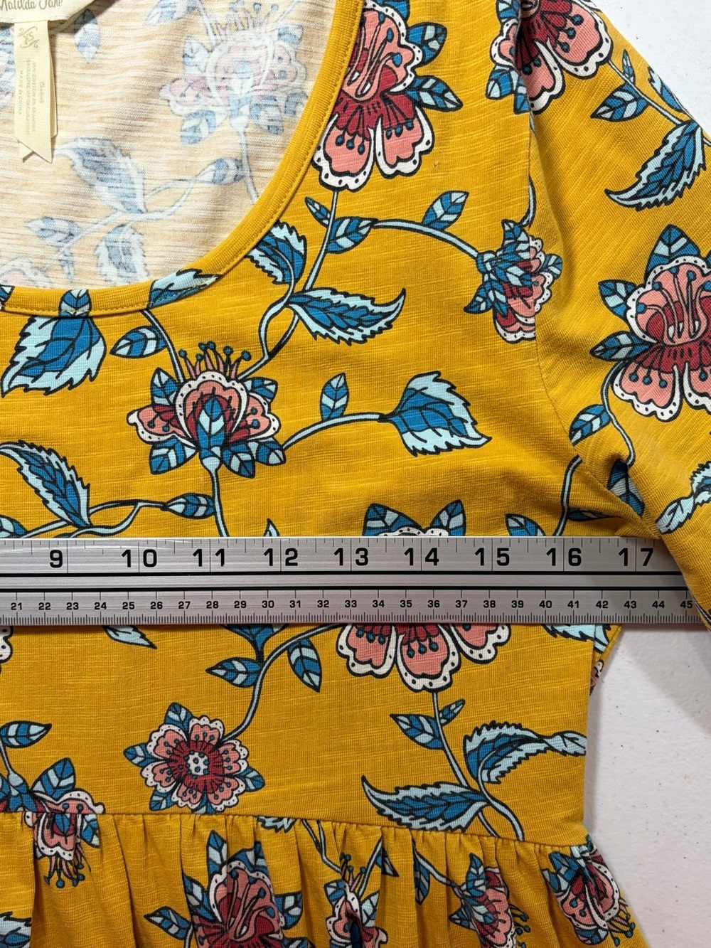 Matilda Jane Mustard Floral Mini Dress (XS) - Picture 4 of 8